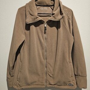 Women's large Calvin Klein performance brown zip up jacket